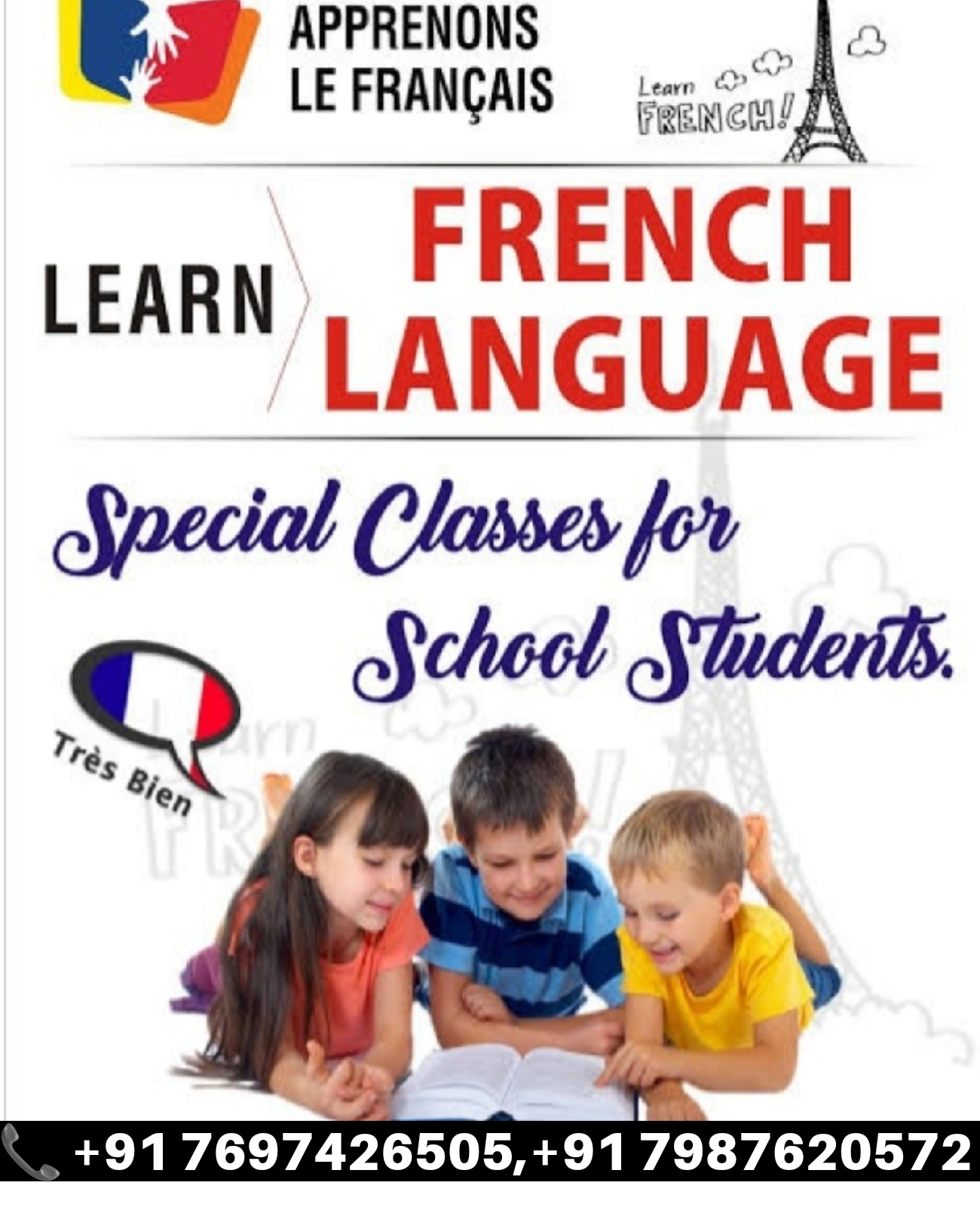 Learn french language,  Special classes for grade 3 to 10 image