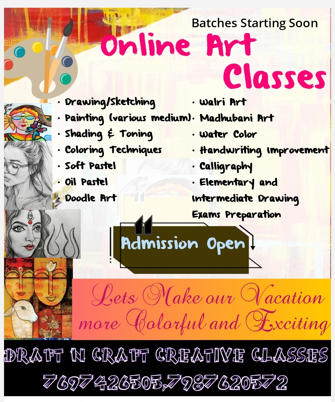 Live Drawing and painting classes image